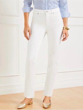 Talbots Flawless Five Pocket Size 2 Slim Ankle  White Jean Denim